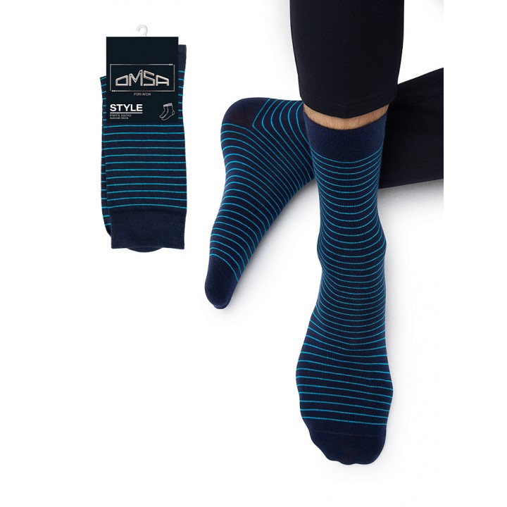 OMSA Носки STYLE 501 всесезон. в полоску Blu 39-41