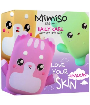 MIMISO Подарочный набор DAILY CARE Гоммаж д/лица мята и мелисса 100 мл + Пенка алое 100 мл + Маска для лица киви 100 мл