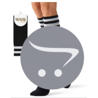 Minimi CLASSIC 6201 гольфы - полоски на борту Bianco 35-38
