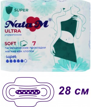 81619 NataM Прокладки гигиенические 7шт New Ultra Super Soft