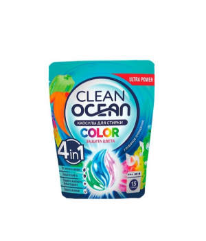 Лаборатория Катрин Капсулы для стирки Ocean Clean Color 15 шт (225г) Лаборатория Катрин Капсулы для стирки Ocean Clean Color 15 шт (225г)