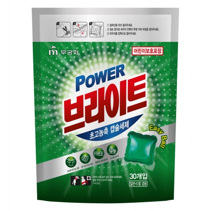 Mukunghwa Power Bright Капсулы для стирки, 30 шт