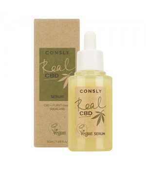 Consly Балансирующая сыворотка Vegan «Real CBD» для проблемной кожи с канабидиолом и растительным скваланом, 50 мл.